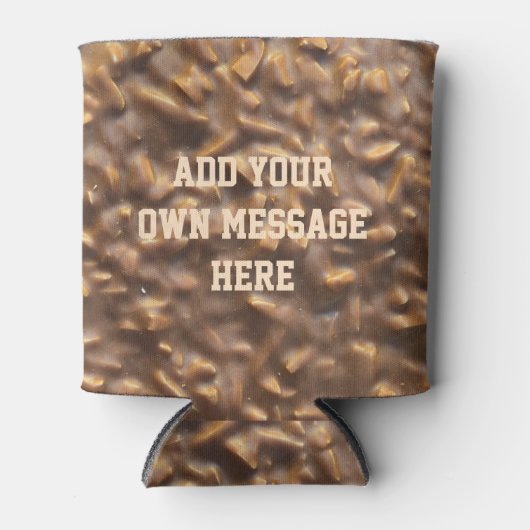 Aangepaste Klompige Chocolade Aangepaste Tekst Blikjeskoeler (Voorkant)