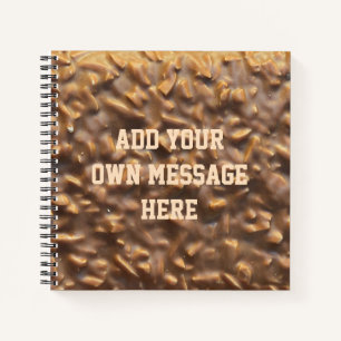 Aangepaste Klompige Chocolade Aangepaste Tekst Notitieboek