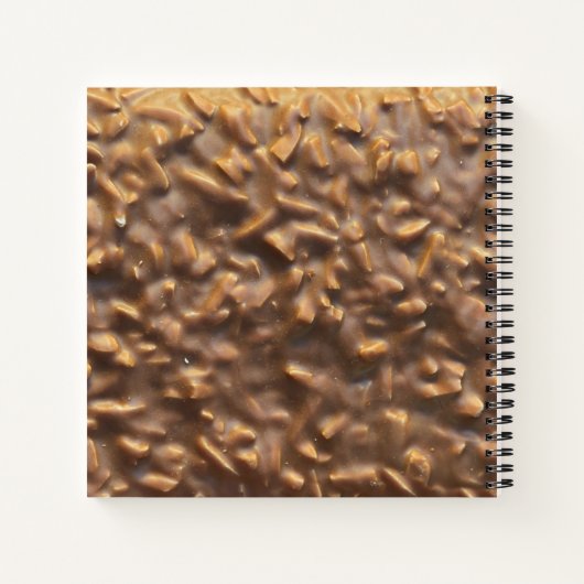 Aangepaste Klompige Chocolade Aangepaste Tekst Notitieboek (Achterkant)