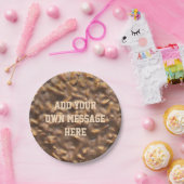 Aangepaste Klompige Chocolade Aangepaste Tekst Papieren Bordje (Feest)