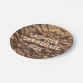 Aangepaste Klompige Chocolade Aangepaste Tekst Papieren Bordje (Gekanteld)