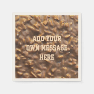 Aangepaste Klompige Chocolade Aangepaste Tekst Servet