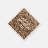 Aangepaste Klompige Chocolade Aangepaste Tekst Servet (Hoek)