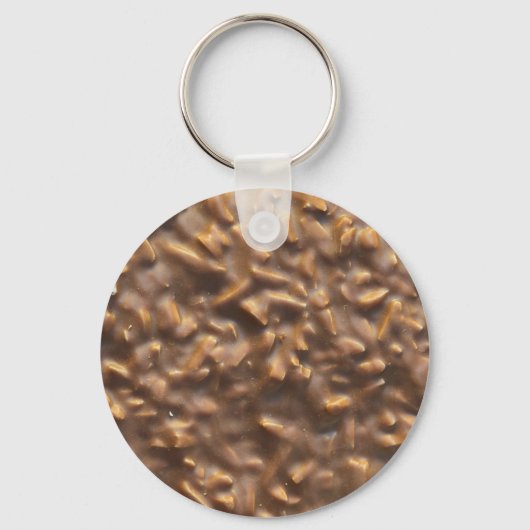 Aangepaste Klompige Chocolade Aangepaste Tekst Sleutelhanger (Achterkant)