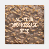Aangepaste Klompige Chocoladereep Aangepaste Tekst Magneet (Voorkant)