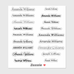 Aangepaste knipnaam stickers