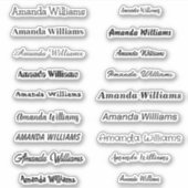 Aangepaste knipnaam stickers (Voorkant)