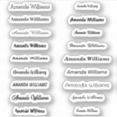 Aangepaste knipnaam stickers (Voorkant)