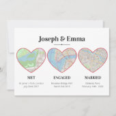 Aangepaste knooppuntmijlpalen kaartlocatie feestdagenkaart (Voorkant)