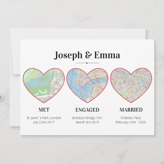 Aangepaste knooppuntmijlpalen kaartlocatie feestdagenkaart (Voorkant)