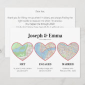 Aangepaste knooppuntmijlpalen kaartlocatie feestdagenkaart (Voorkant / Achterkant)