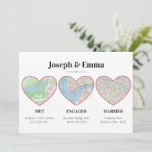 Aangepaste knooppuntmijlpalen kaartlocatie feestdagenkaart (Staand voorkant)