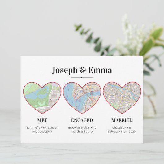 Aangepaste knooppuntmijlpalen kaartlocatie feestdagenkaart (Staand voorkant)