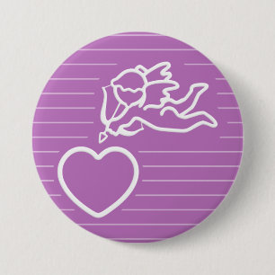 Aangepaste knop Cupid Strikes Ronde Button 7,6 Cm