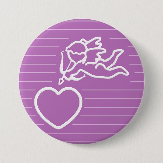 Aangepaste knop Cupid Strikes Ronde Button 7,6 Cm (Voorkant)