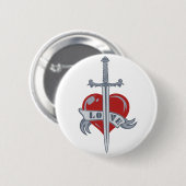 Aangepaste knop Liefde zwaard Ronde Button 5,7 Cm (Voorkant /achterkant)