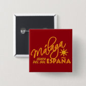 Aangepaste knop Málaga España Vierkante Button 5,1 Cm (Voorkant /achterkant)