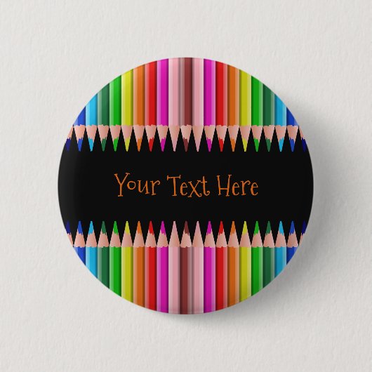 Aangepaste knop Pencils kleuren Ronde Button 5,7 Cm (Voorkant)