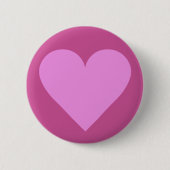 Aangepaste knop Roze Valentijn hart Ronde Button 5,7 Cm (Voorkant)