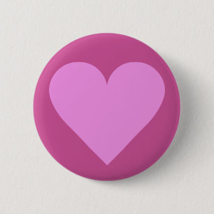 Aangepaste knop Roze Valentijn hart Ronde Button 5,7 Cm
