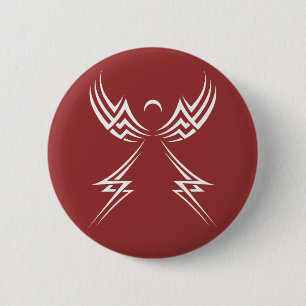 Aangepaste knop Tribal Angel Ronde Button 5,7 Cm