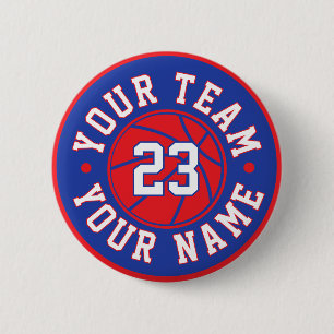 Aangepaste knop voor basketballer ronde button 5,7 cm
