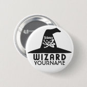 Aangepaste knop voor de wizard Wetenschap Ronde Button 5,7 Cm (Voorkant /achterkant)