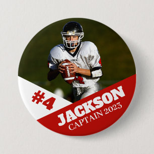 Aangepaste knop voor fotosporten / football speld ronde button 7,6 cm