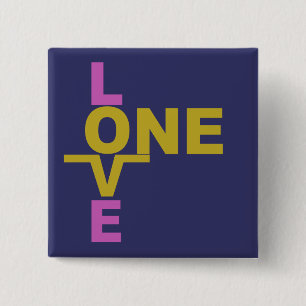 Aangepaste knop voor huwelijksgelijkheid/één lie vierkante button 5,1 cm