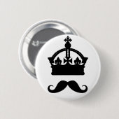 Aangepaste knop voor koning van Mustaches Ronde Button 5,7 Cm (Voorkant /achterkant)