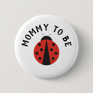Aangepaste knop voor ladybug-baby shower ronde button 5,7 cm