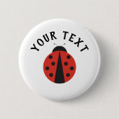 Aangepaste knop voor ladybug-baby shower ronde button 5,7 cm (Voorkant)