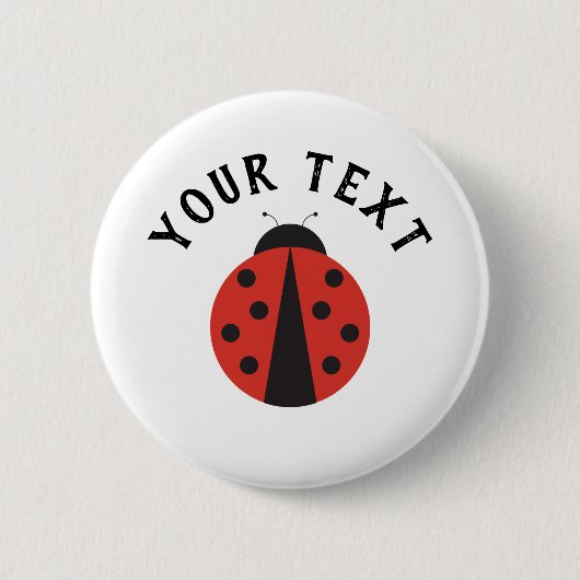 Aangepaste knop voor ladybug-baby shower ronde button 5,7 cm (Voorkant)