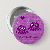 Aangepaste knop voor Octopus Love Ronde Button 7,6 Cm (Voorkant /achterkant)
