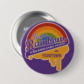 Aangepaste knop voor teamregenboog ronde button 7,6 cm (Voorkant /achterkant)