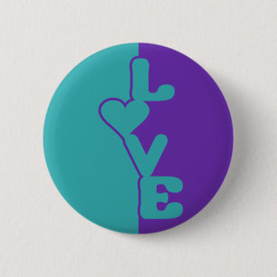 Aangepaste knop voor tweetoned Love Ronde Button 5,7 Cm