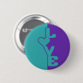 Aangepaste knop voor tweetoned Love Ronde Button 5,7 Cm (Voorkant /achterkant)