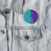 Aangepaste knop voor tweetoned Love Ronde Button 5,7 Cm (In situ)