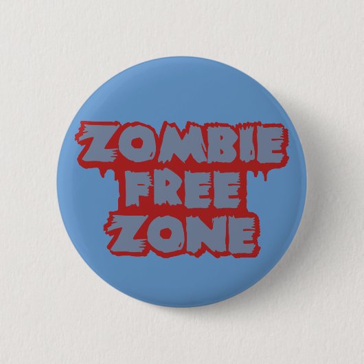 Aangepaste knop voor Zombie Free Zone Ronde Button 5,7 Cm (Voorkant)