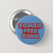 Aangepaste knop voor Zombie Free Zone Ronde Button 5,7 Cm (Voorkant /achterkant)