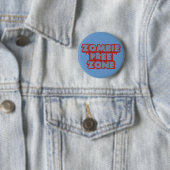 Aangepaste knop voor Zombie Free Zone Ronde Button 5,7 Cm (In situ)
