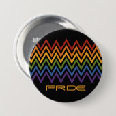 Aangepaste knoppen voor Rainbow Chevron Pattern Ronde Button 7,6 Cm (Voorkant /achterkant)