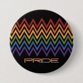 Aangepaste knoppen voor Rainbow Chevron Pattern Ronde Button 7,6 Cm (Voorkant)