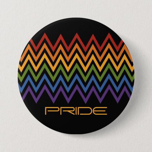 Aangepaste knoppen voor Rainbow Chevron Pattern Ronde Button 7,6 Cm (Voorkant)