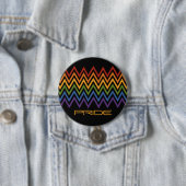 Aangepaste knoppen voor Rainbow Chevron Pattern Ronde Button 7,6 Cm (In situ)