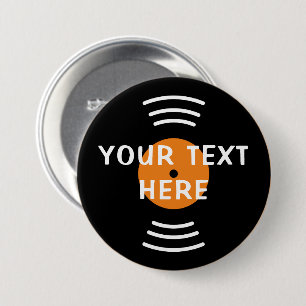 Aangepaste knoppen voor rock- en roll-vinylmuziek ronde button 7,6 cm