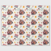 Aangepaste knuffel 3D brandweerwagen voor jongens Cadeaupapier (Vlak)