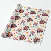 Aangepaste knuffel 3D brandweerwagen voor jongens Cadeaupapier (Uitgerold)