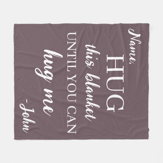 Aangepaste knuffel deze deken tot je me kan knuffe (Voorkant (Horizontaal))