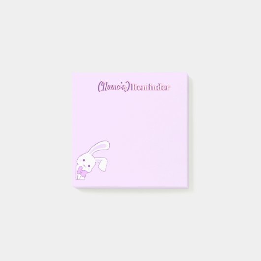 Aangepaste knuffel Kawaii Pastel Paarse Flopoor Ko Post-it® Notes (Voorkant)
